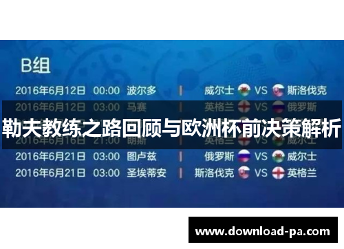 勒夫教练之路回顾与欧洲杯前决策解析